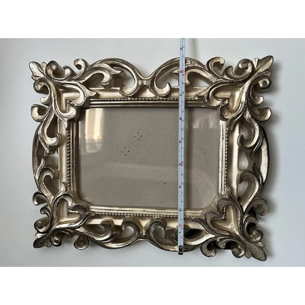 Pair of 2 Shabby Chic Champagne Ornate Baroque frames